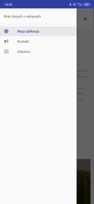 Menu z lewej krawędzi