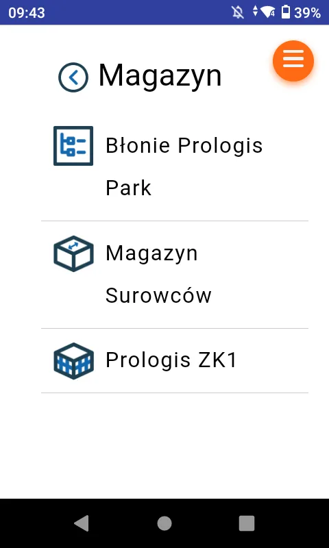 Wybór magazynu awizacji